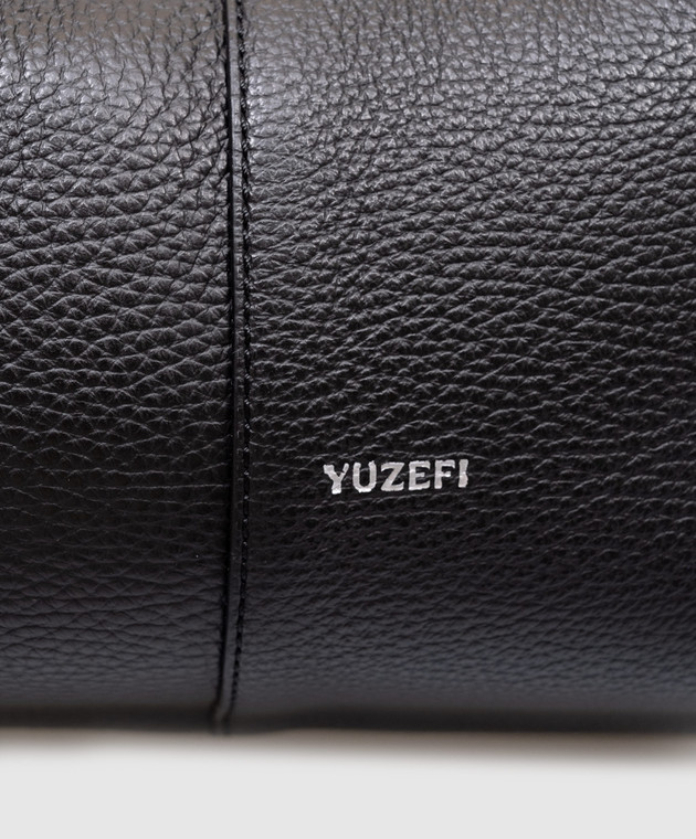 YUZEFI Черная кожаная сумка-тоут LARGE MOCHI LARGEMOCHIBLACK изображение 4