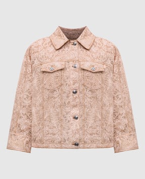 Ermanno Scervino Бежева куртка з мережива D467I350OEX