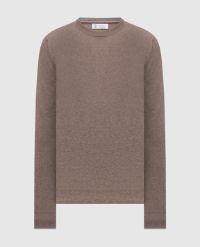 Brunello Cucinelli Коричневий джемпер з кашеміру M2200100