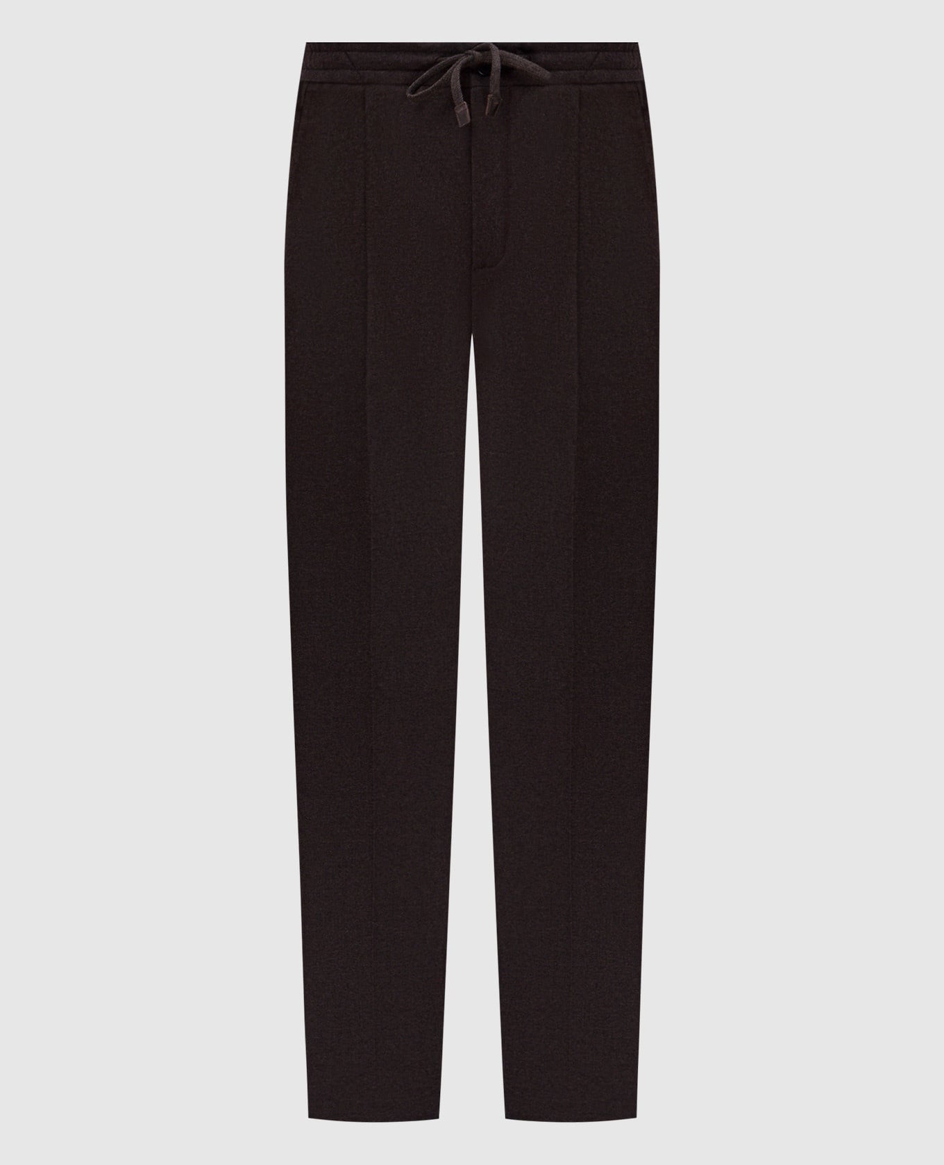 

Коричневые брюки из шерсти, Коричневый, Зауженные брюки