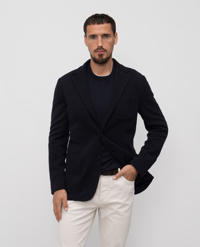 Canali Синій блейзер з вовни JJ03342J0147