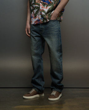 Rhude Синие джинсы с винтажным эффектом с логотипом RHPS24PA08012305