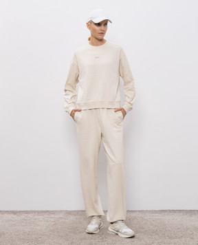Woolrich Бежеві утеплені джогери з принтом логотипа CFWWTR2008FRUT3858