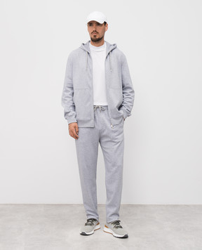 Brunello Cucinelli Серые спортивные штаны MW8633243G