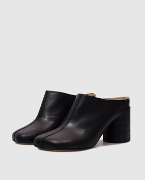Maison Margiela MM6 Черные кожаные мюли S59WX0071P5000