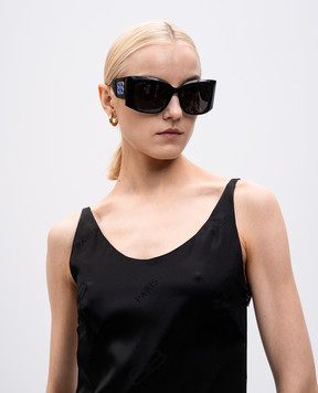 Balenciaga Черные очки Square XL 830316T0039