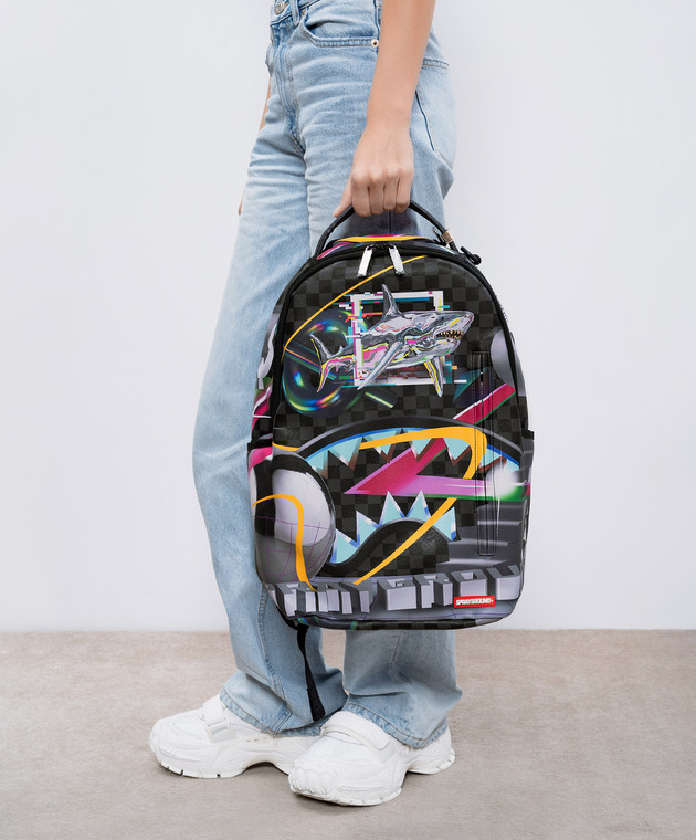 Sprayground - Детский черный рюкзак MIND TRIP SHARK DOSE