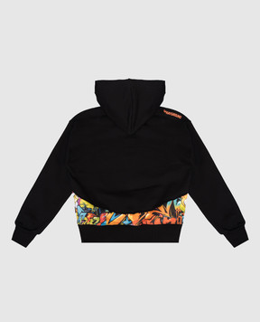 Sprayground Детское черное утепленное худи с принтом SPY1237G