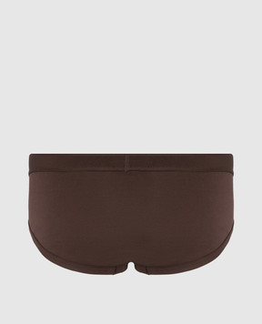 Tom Ford Коричневі труси-бріфи з логотипом T4LC12040
