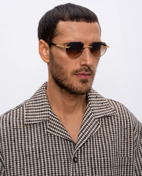 Bottega Veneta Коричневые солнцезащитные очки Glaze 821523V4450