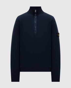 Stone Island Синій светр з блискавкою K2S156100068S0A20