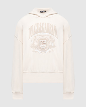 Dolce&Gabbana Бежевые худи с принтом логотипа G9BJGZG7O2J