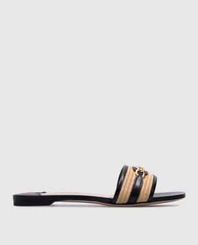 Tom Ford Черные кожаные шлепанцы WITNEY W3523TRA004G