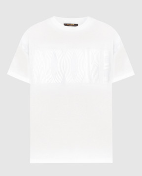 MooRER Біла футболка OLISA-JFL з принтом логотипа OLISAJFL