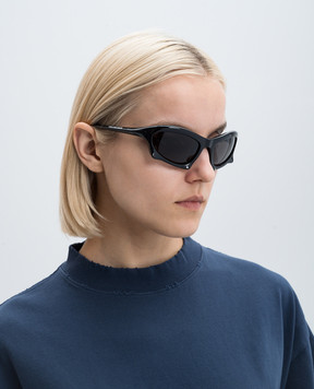 Balenciaga Черные очки BAT RECTANGLE 699455T0007