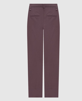 Brunello Cucinelli Фиолетовые брюки с отворотами M0F70P1365y