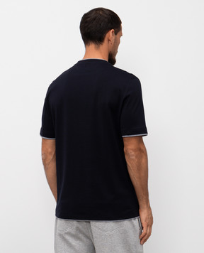 Brunello Cucinelli Синяя футболка M0B137427