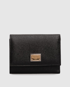 Dolce&Gabbana Черный кожаный портмоне с логотипом BI0770A1001