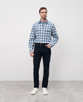 Tom Ford Синя спортивна куртка з логотипом JZL005JMV001S23