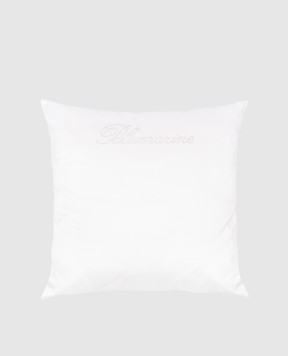 Blumarine Белая декоративная подушка Giada с логотипом Swarovski. H0000000115