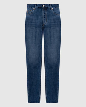 Brunello Cucinelli Сині джинси з ефектом потертості ME645D3210