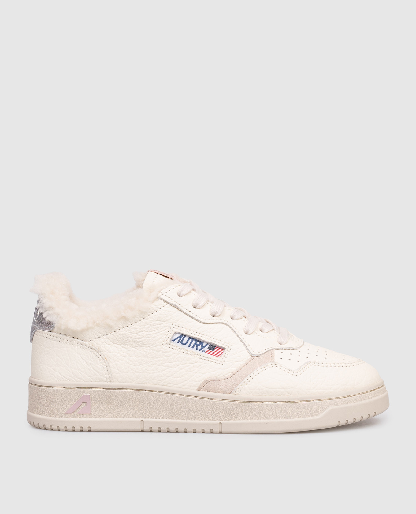 

Бежевые кожаные кроссовки Medalist на меху, Бежевый, Кроссовки