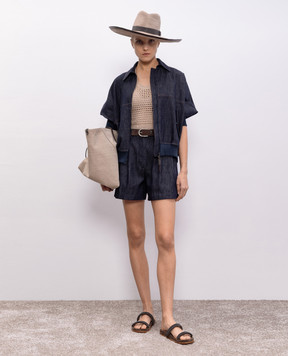 Brunello Cucinelli Синие джинсовые шорты MB125P5761