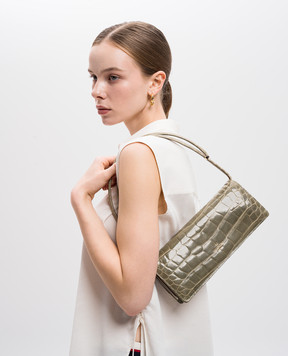 Valentino Зелений клатч за шкіри крокодила BWB00178