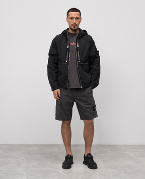 Stone Island Чорна куртка трансформер WATRO-TC IN ECONYL K1S154100020S0020