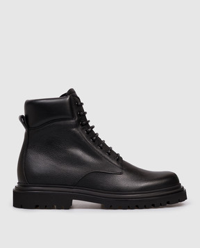 Dolce&Gabbana Чорні шкіряні черевики A60613A6H47
