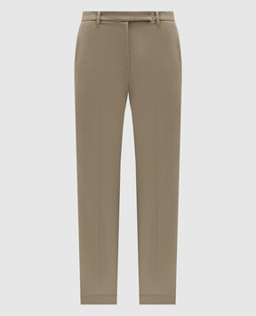 Brunello Cucinelli Бежеві штани з ланцюжком моніль MP126P8599