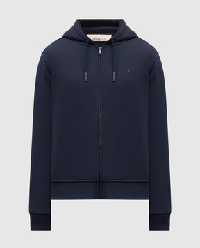 Trussardi Синяя спортивная куртка с вышивкой эмблемы G8068000028NMF503F01