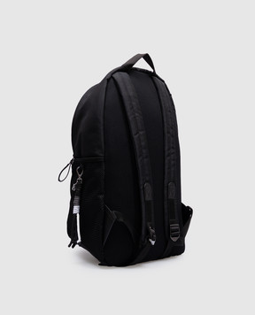 Dolce&Gabbana Детский черный рюкзак с монограммой логотипа EM0144AM476