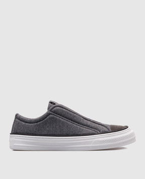 Brunello Cucinelli Сірі кеди з ланцюжком моніль MZ26G3026P