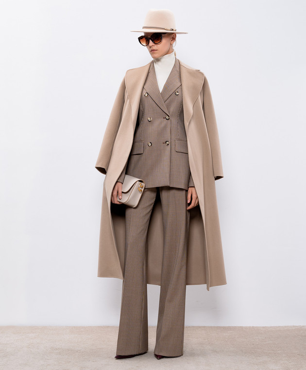 Max Mara Бежевое пальто на запах POLDO из шерсти POLDO изображение 2