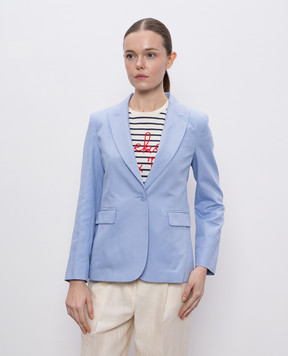 Max Mara Weekend Блакитний жакет QUITO з льоном QUITO