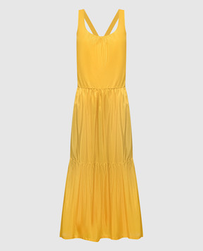 Solotre Жовта сукня із шовку M1B0088