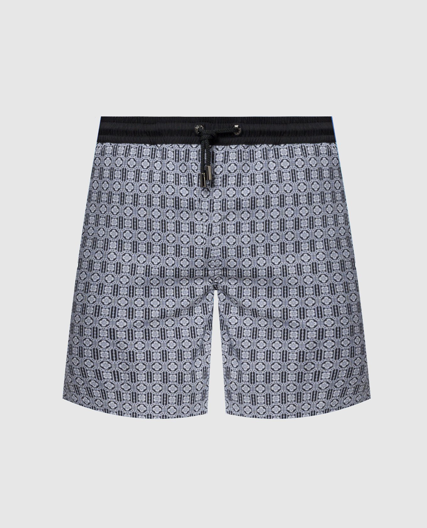 Gray printed swim shorts
