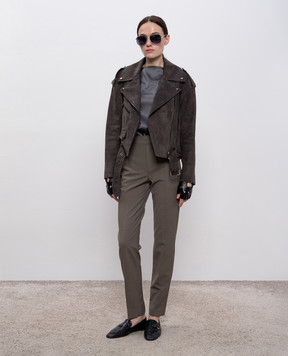 Brunello Cucinelli Коричневі штани з вовною MPW07P8584