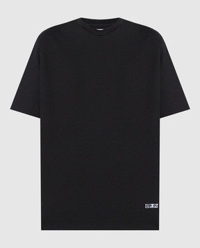 Jil Sander Чорна футболка з логотипом J04GC0105J20073