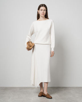 Loro Piana Белый свитер в рубчик FAN6357
