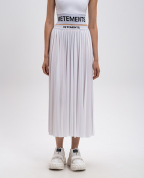 Vetements Біла спідниця-плісе з логотипом WA65SK101B