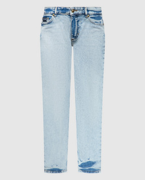Versace Jeans Couture Голубые джинсы с патчем логотипа 76HAB5S1CDW95