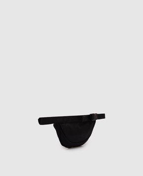 Off-White Детская черная поясная сумка с принтом логотипа в стиле Spray OBNO001S25FAB001