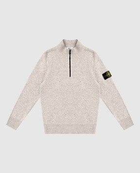 Stone Island Дитячий сірий светр з вовною та кашеміром K2S165100014S00M168
