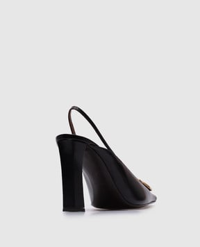 Giuseppe Zanotti Чорні шкіряні слінгбеки Brenda E550006