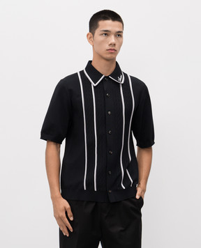 AMIRI Чорна сорочка з вишивкою логотипа AMKNIR1025