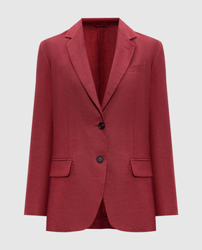 Brunello Cucinelli Красный жакет с конопля и льна. MH5377282