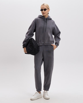 Alexander Wang Серые утепленные джоггеры с логотипом 4CC3244403