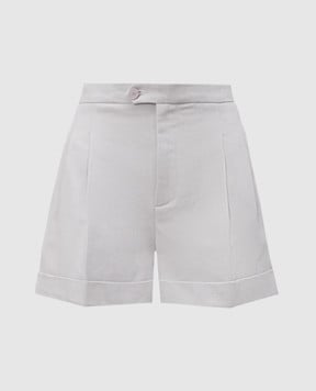 Twinset Фіолетові шорти з льоном з емблемою логотипа 251TP2764